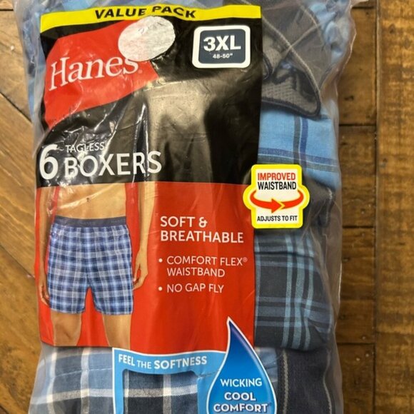 Hanes Tagless Boxers Size 3XL - Picture 3 of 5